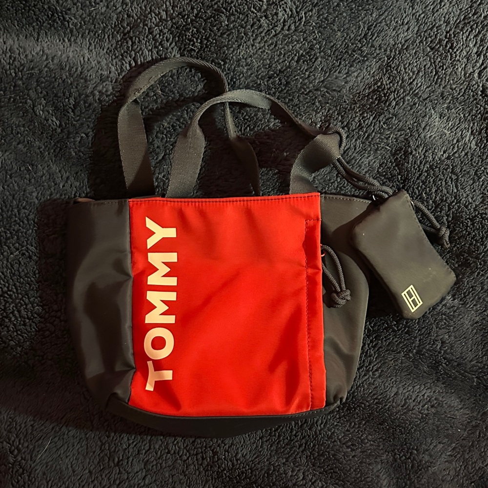 Tommy Hilfiger Red and Black Women's Belt Bag
